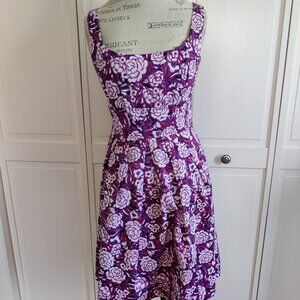 Corey P. Fuchsia Purple Floral Dress size 10